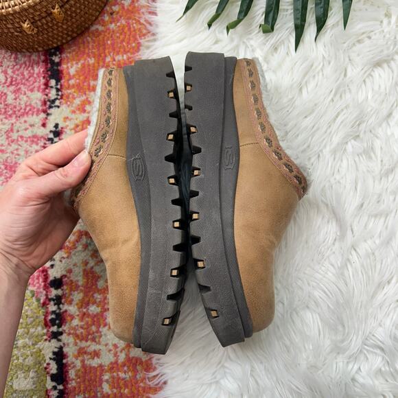 Skechers Shindigs Comfy Hour Platform Clog Mule 7 Y2K Style Slip On Tan Brown - Picture 7 of 11